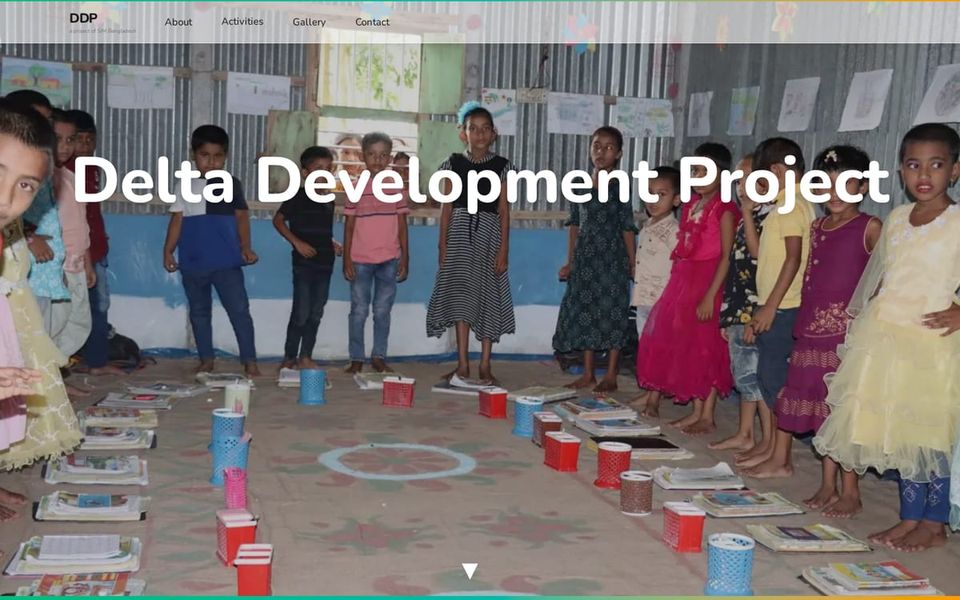 The Delta Development Project website: children in a village school